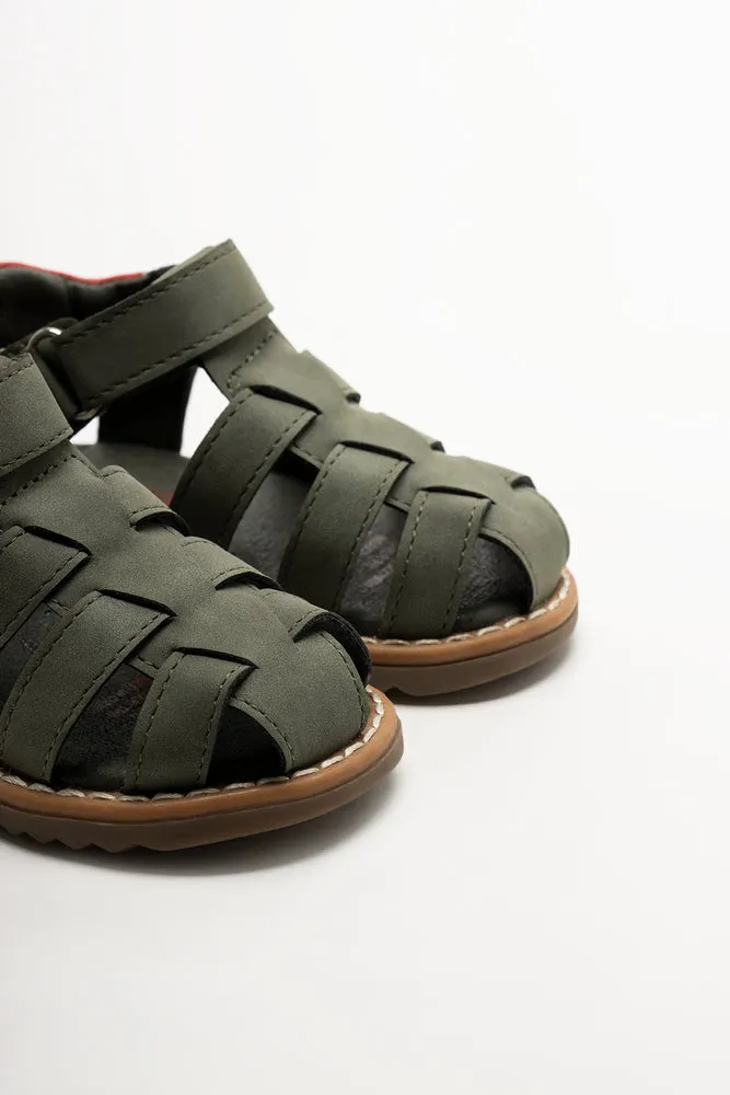 Caged Sandals Green Sandals With Wide Width