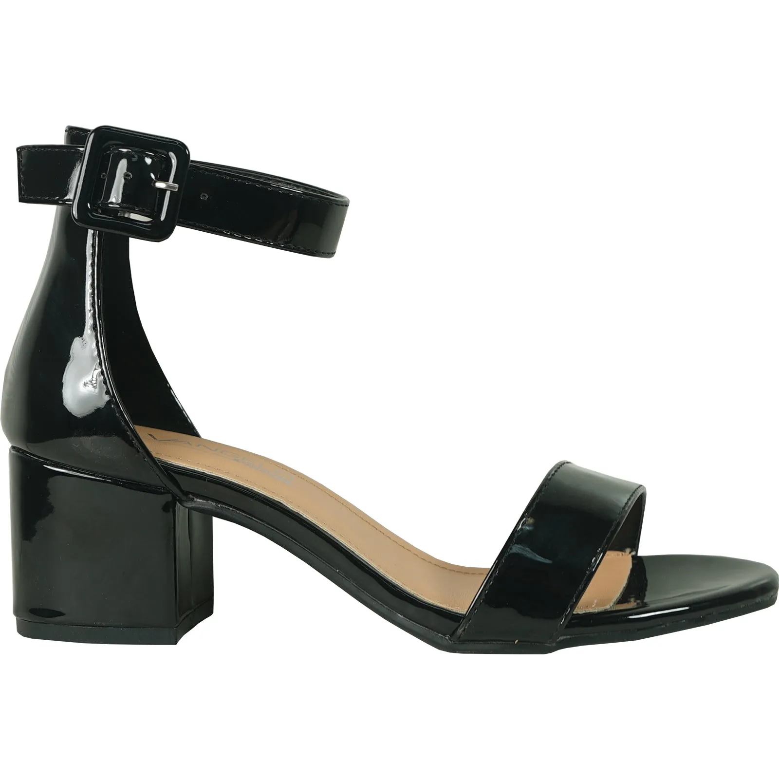 VANGELO Women Sandal DARCIE-23 Heel Party Prom & Wedding Sandal Black Patent Baby Jelly Sandals