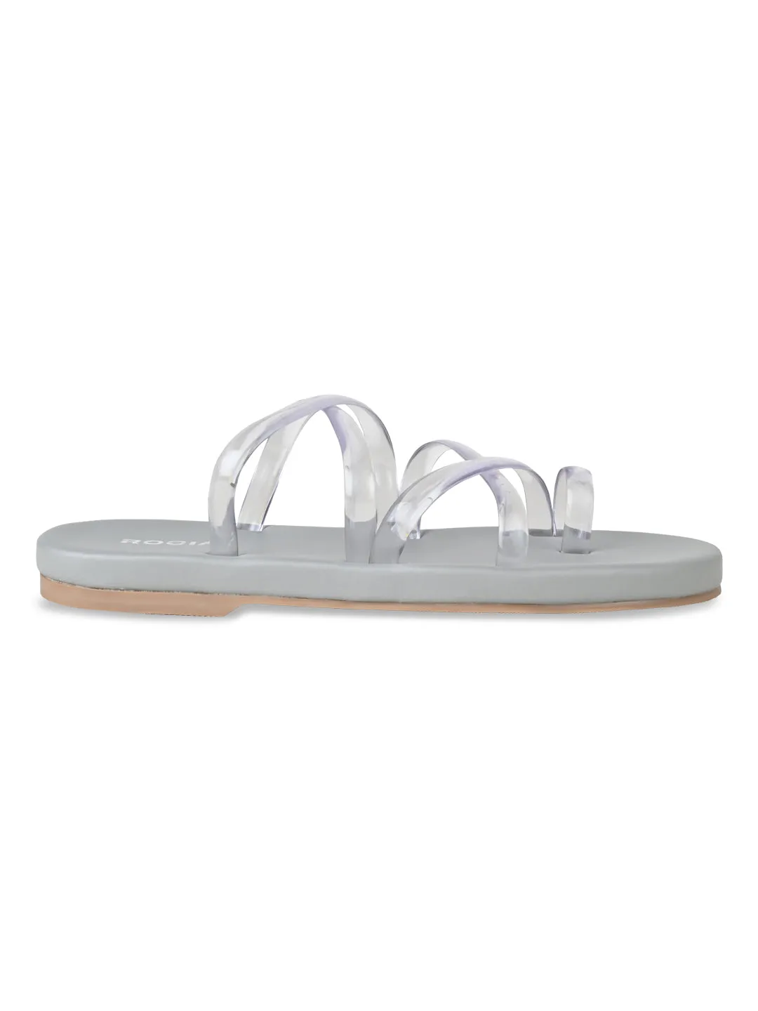 Rocia By Regal White Women Strappy Flats Flat Shoes Narrow Feet