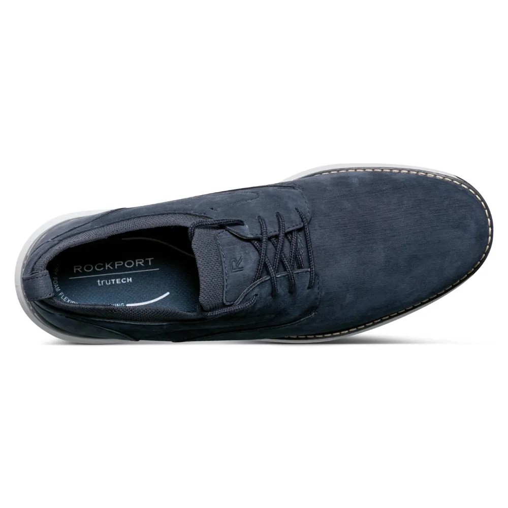 Rockport Lukah Dark Blue Lace-Up Sneakers (Men's) Bapes Sneakers