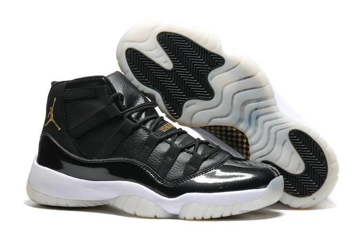 Basketball Shoes Named After Players Nike Air Jordan Men 11 Black White Gold Basketball Men