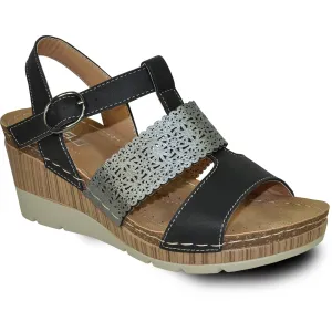 Melissa Possession Sandals VANGELO Women Sandal FAITH Wedge Sandal Black
