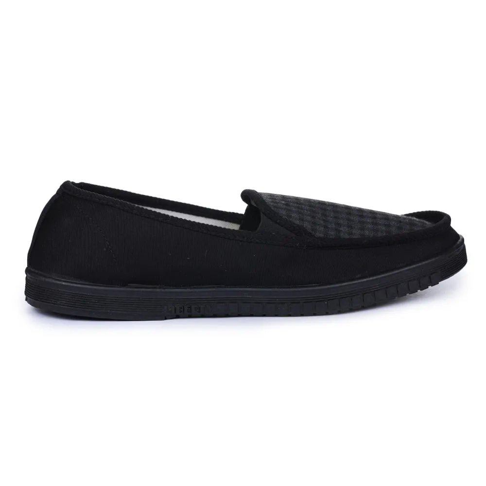 A-HA Black Casual Non Lacing Shoes For Men WALKER-E By Liberty Casual Shoes To Wear To Work