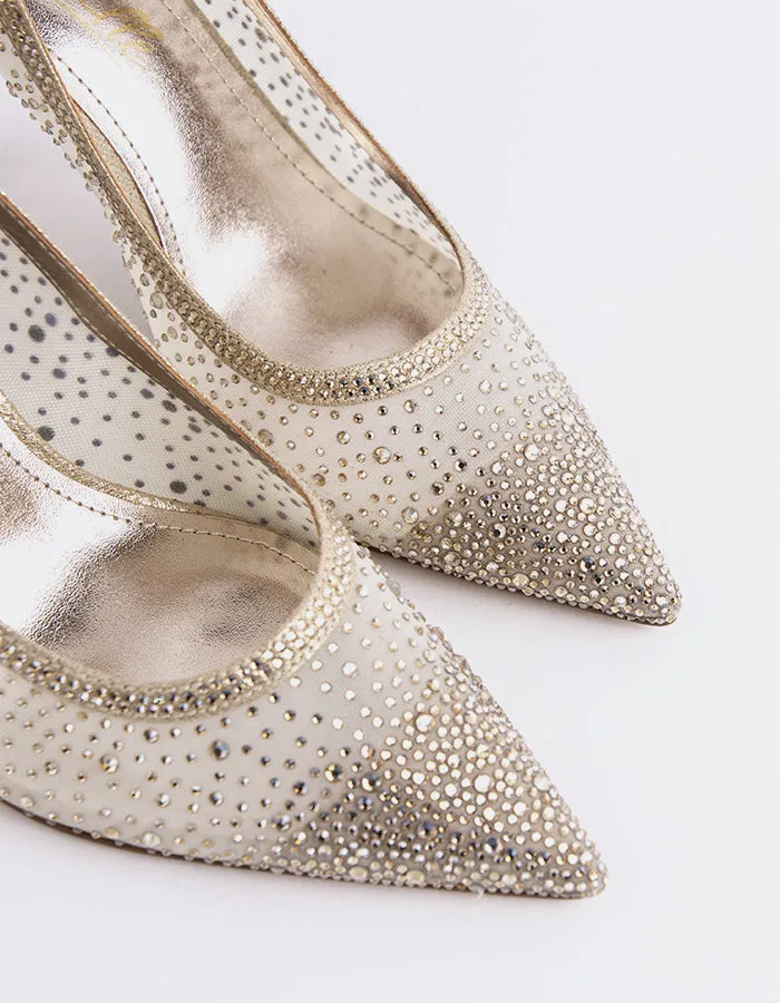 High Heel Or High Heels Swansea Gold Mesh