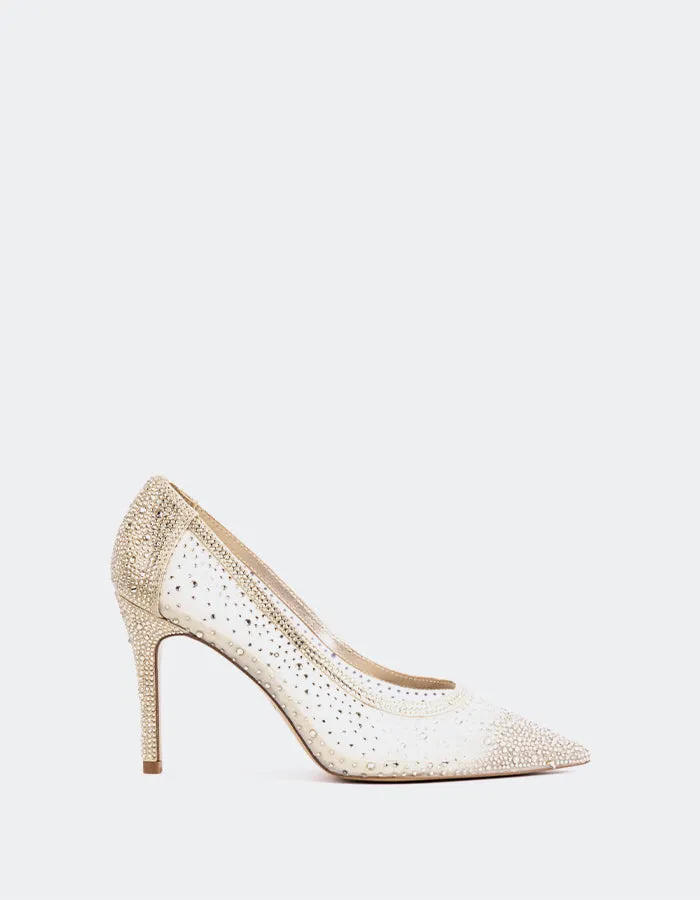 Swansea Gold Mesh Hunters In Heels