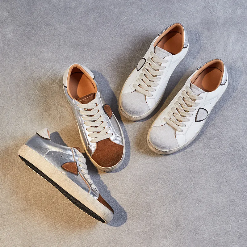 Women Stylish Minimalist Leather Flat Casual Shoes Flat Shoes For Sale