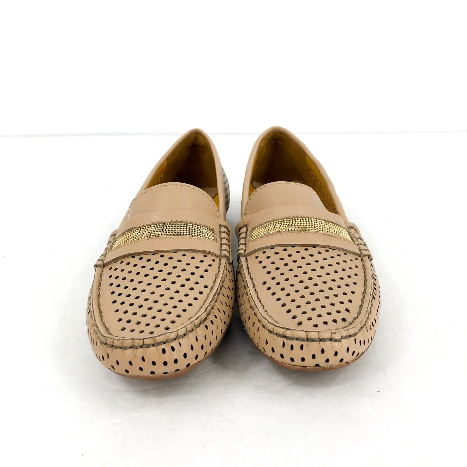 VANELI Womens Acris Flat Loafers US 6 M EU 36.5 Nude Tan Leather NIB Copper Flats Shoes