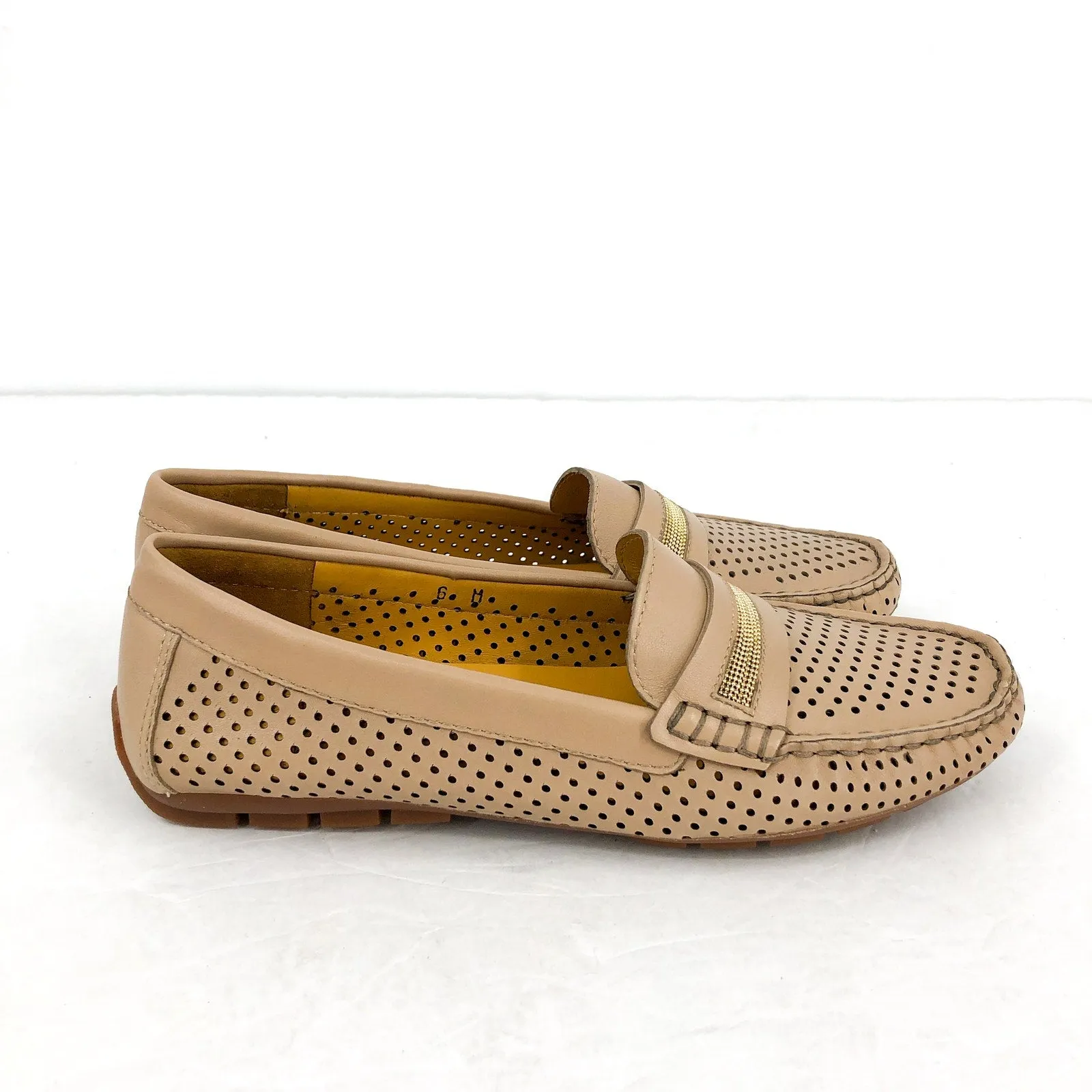 VANELI Womens Acris Flat Loafers US 6 M EU 36.5 Nude Tan Leather NIB Flat Mule Shoes