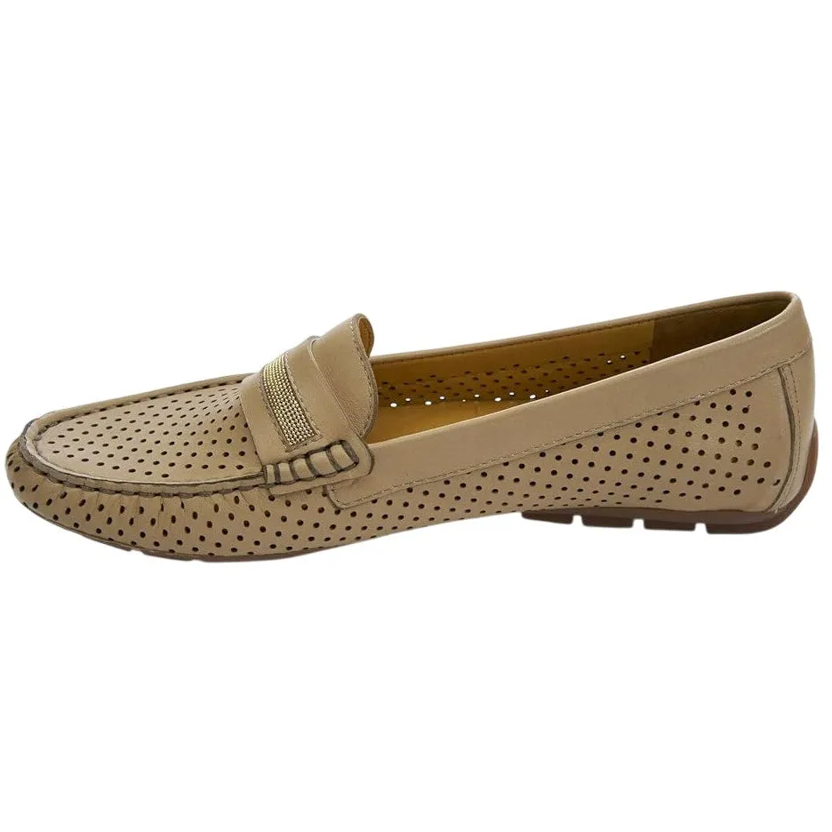 Comfortable Flats Shoes VANELI Womens Acris Flat Loafers US 6 M EU 36.5 Nude Tan Leather NIB