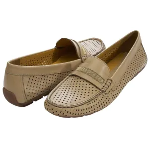 Fashion Flats Shoes VANELI Womens Acris Flat Loafers US 6 M EU 36.5 Nude Tan Leather NIB