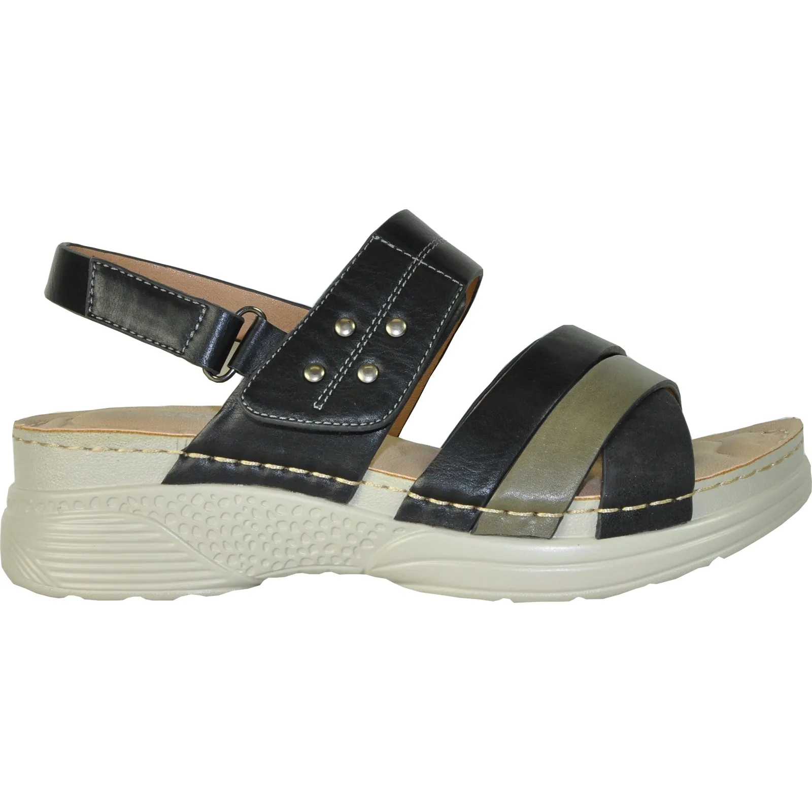 Salamander Sandals VANGELO Women Sandal CLARA Wedge Sandal Black
