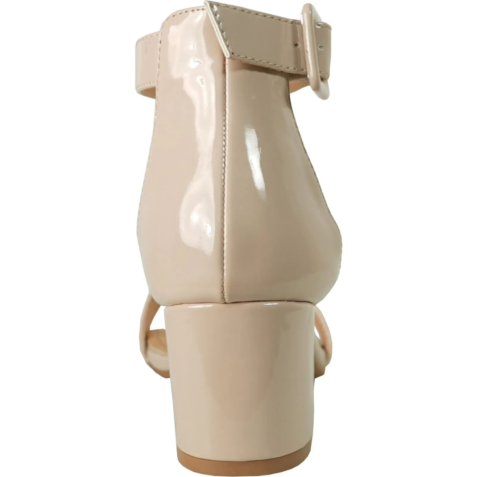 Non Open Toe Sandals VANGELO Women Sandal DARCIE-23 Heel Party Prom & Wedding Sandal Nude Patent