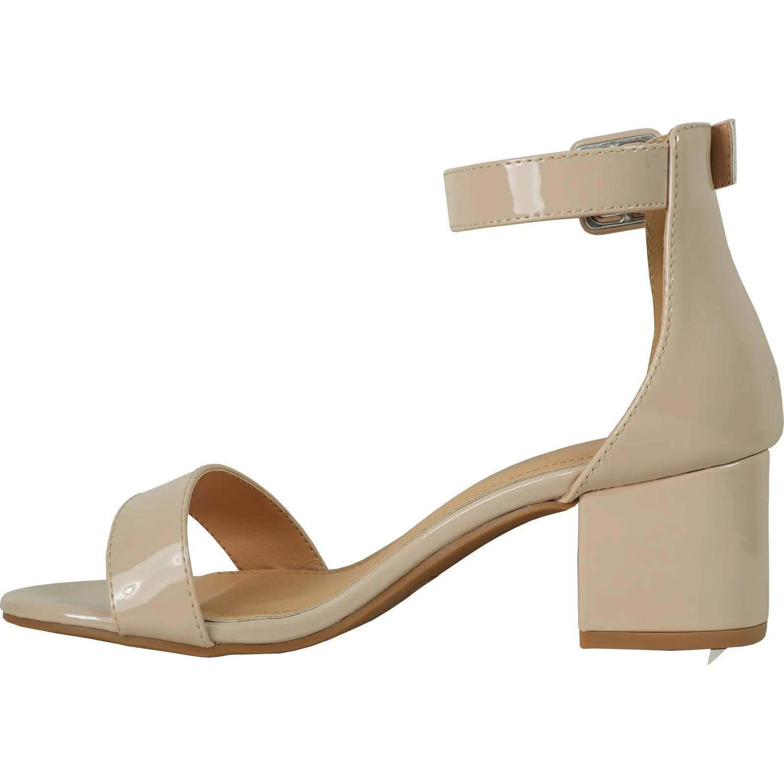 Coolest Summer Sandals VANGELO Women Sandal DARCIE-23 Heel Party Prom & Wedding Sandal Nude Patent