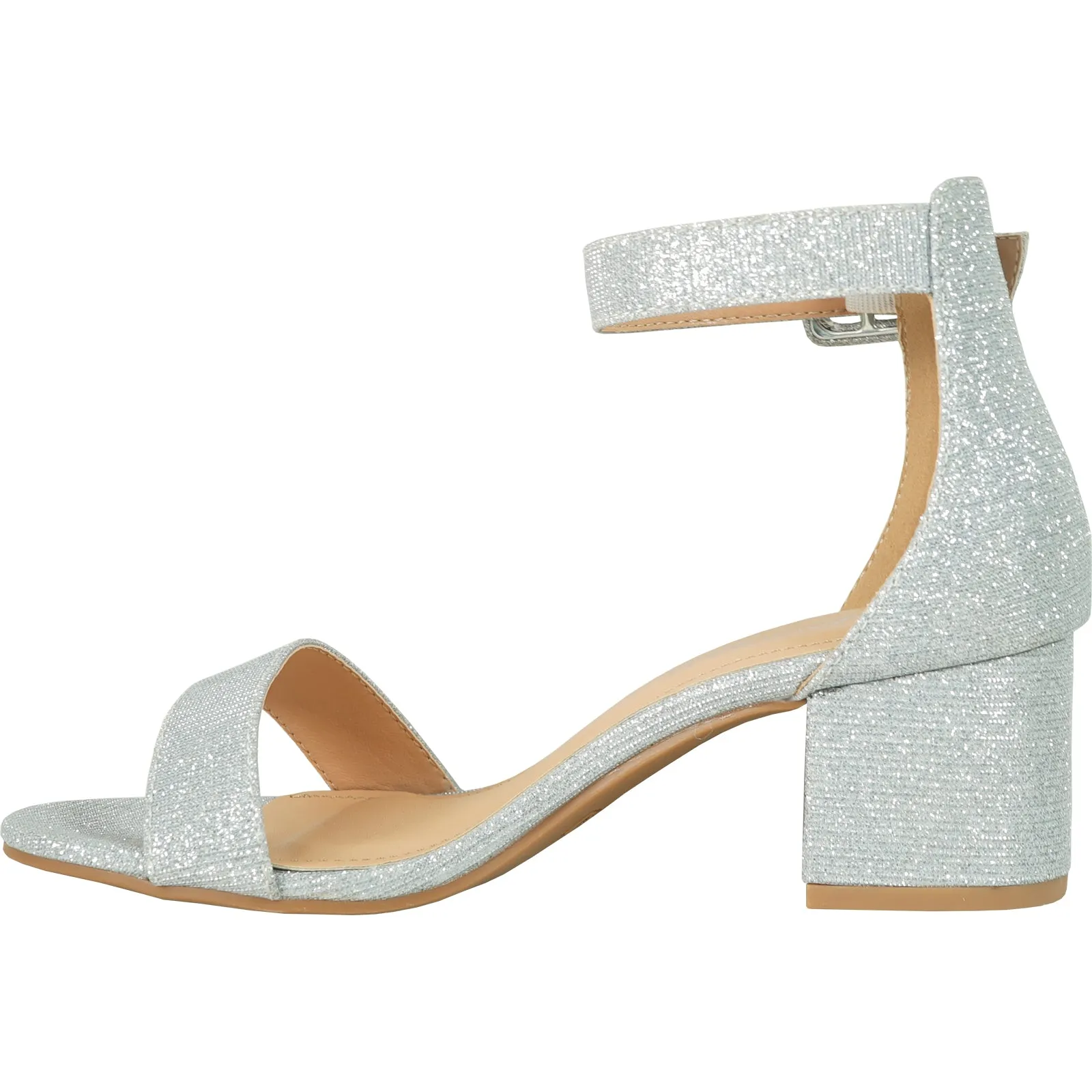 Sandals For Achilles Tendonitis VANGELO Women Sandal DARCIE-23 Heel Party Prom & Wedding Sandal Silver