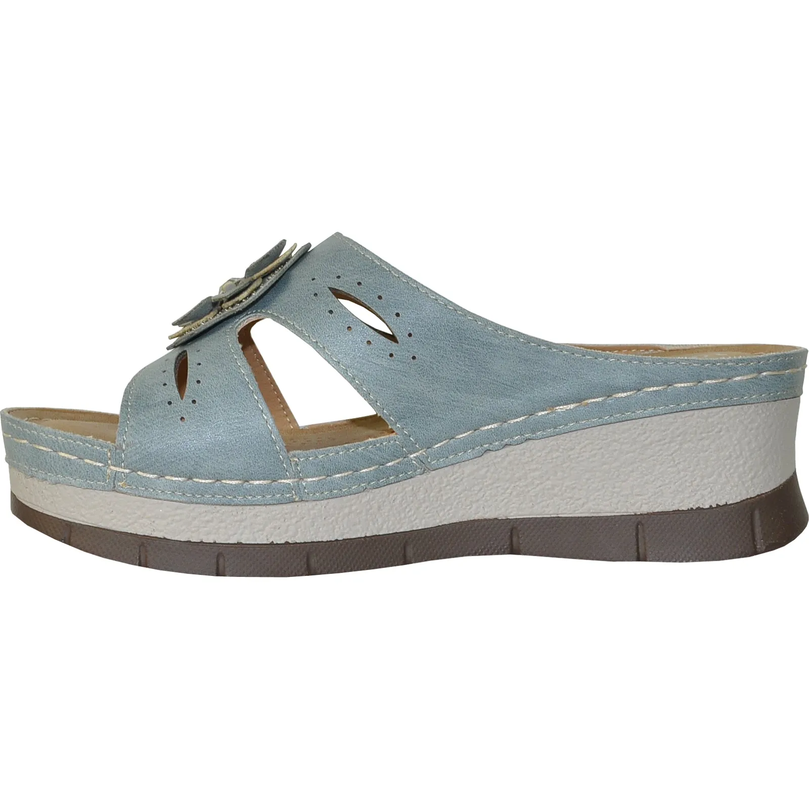 VANGELO Women Sandal DESTINY Wedge Sandal Blue Sandals Resorts St Lucia