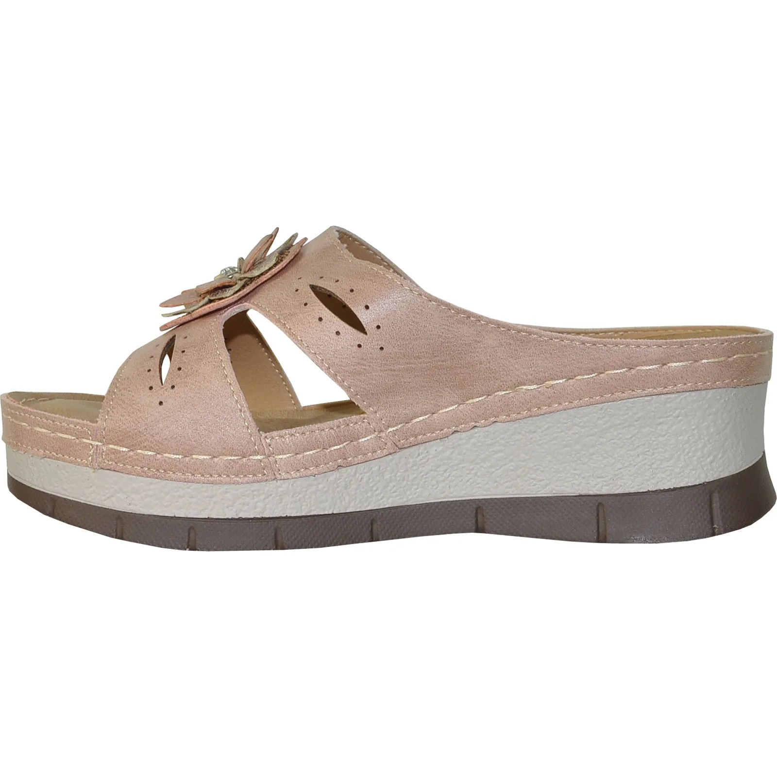 Floral Sandals Wedge VANGELO Women Sandal DESTINY Wedge Sandal Pink