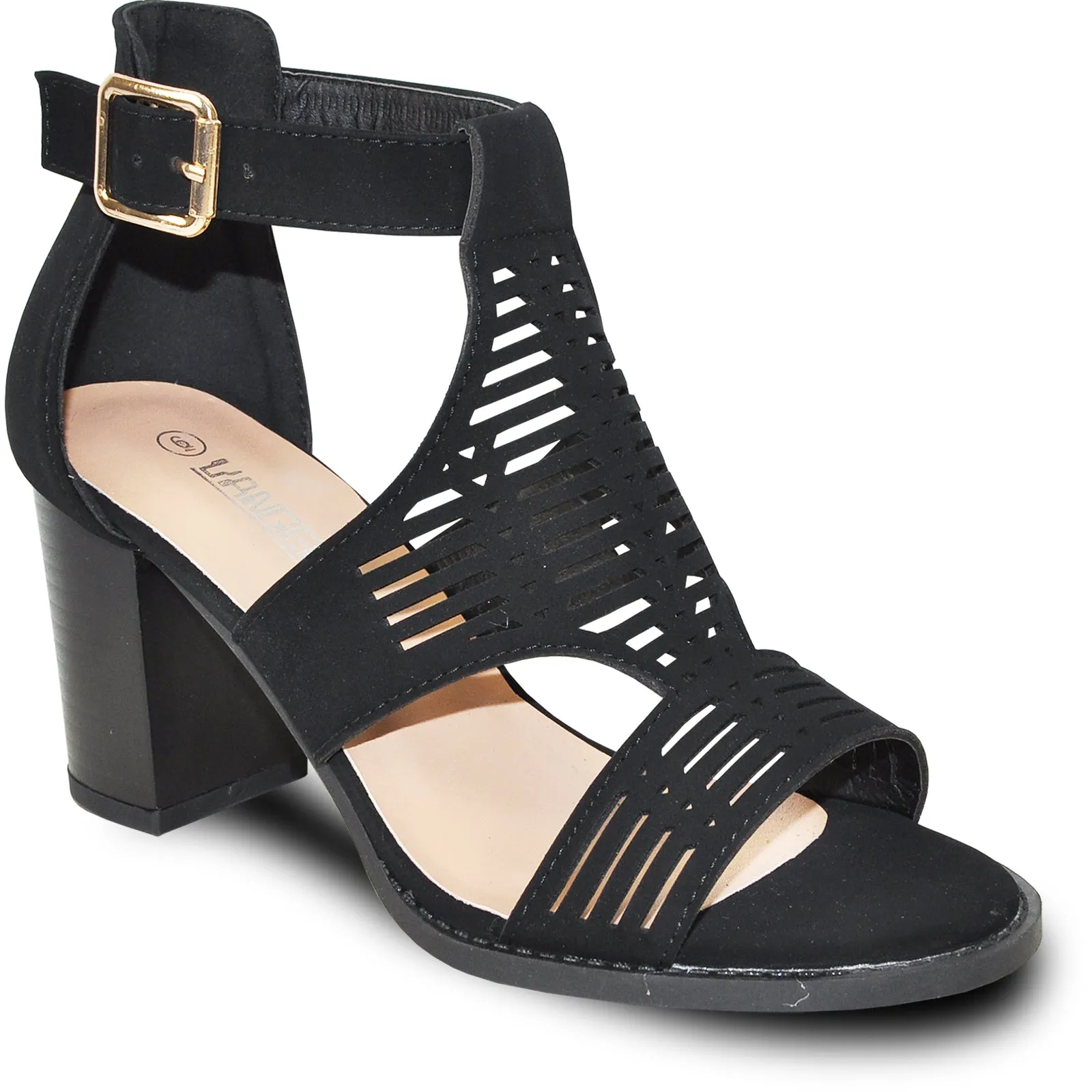 VANGELO Women Sandal MYTH-50 Heel Sandal Black Wedge Summer Sandals