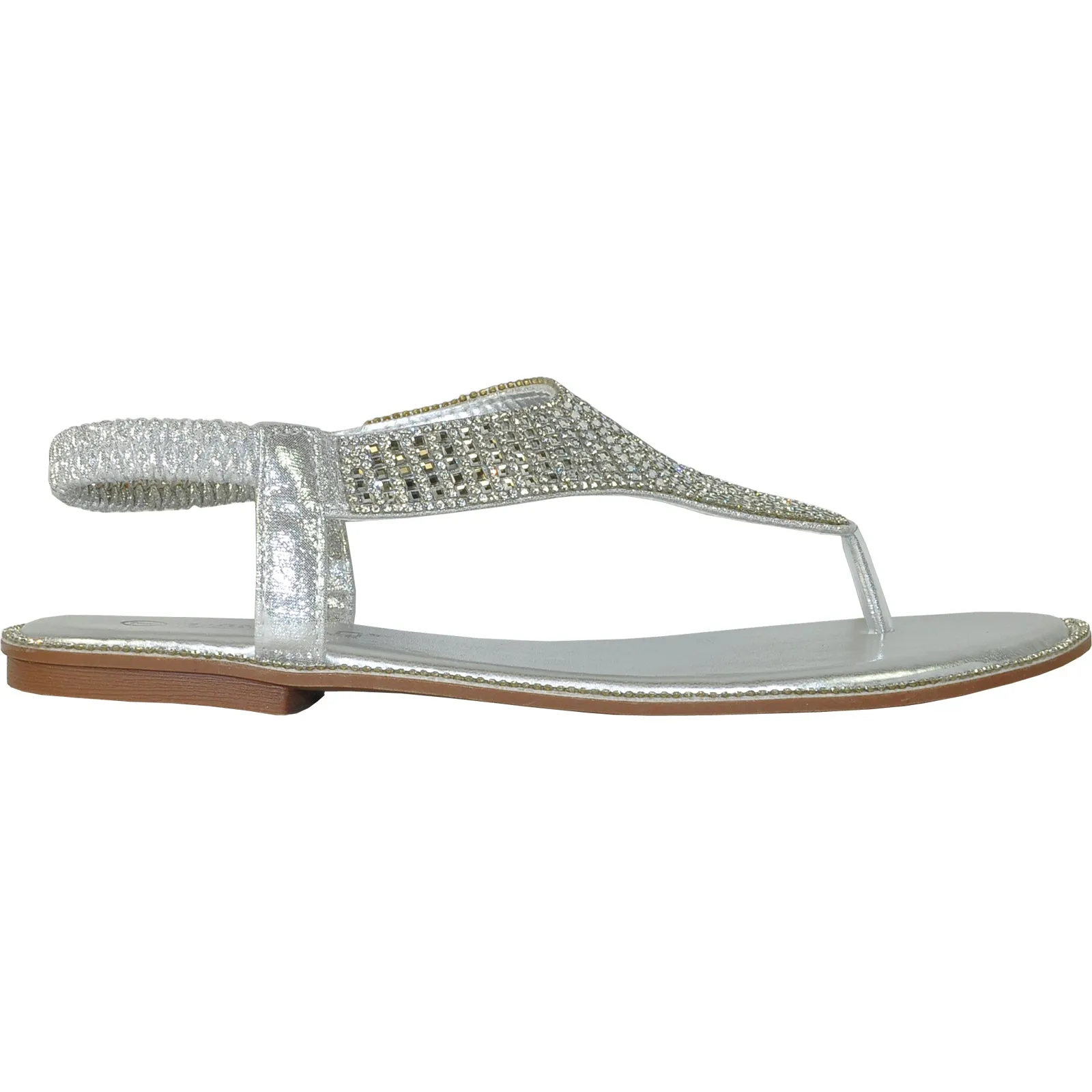 Sandals Ralph Lauren VANGELO Women Sandal ROBERTA-1 Flat Sandal Silver