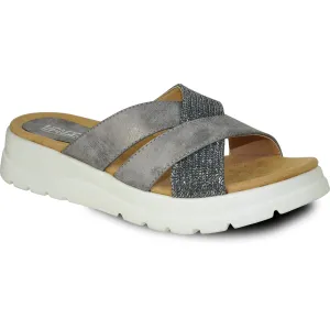 Comfy Sandals For Walking VANGELO Women Sandal ZARA Wedge Sandal Pewter