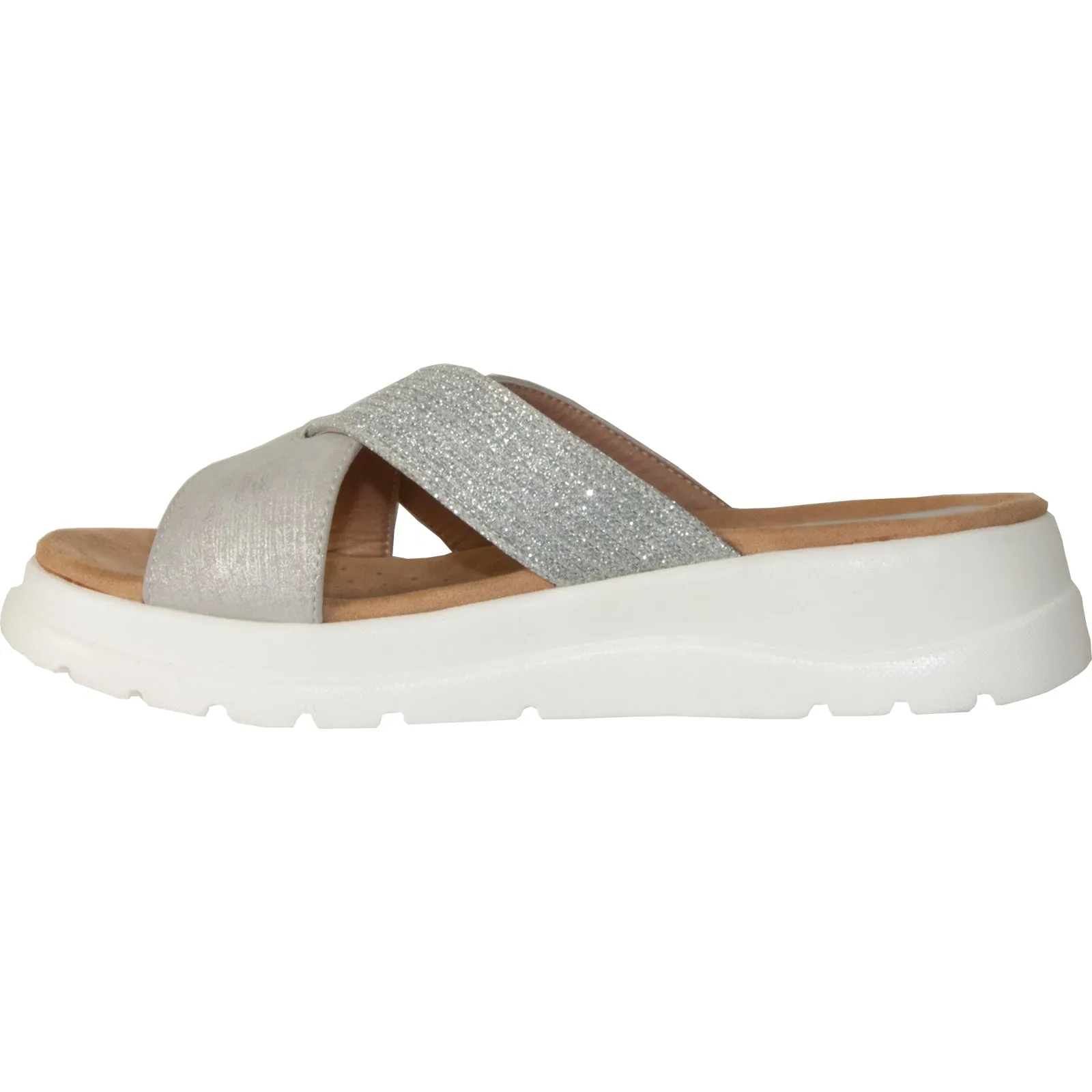 VANGELO Women Sandal ZARA Wedge Sandal Silver Espadrille Sandals Platform