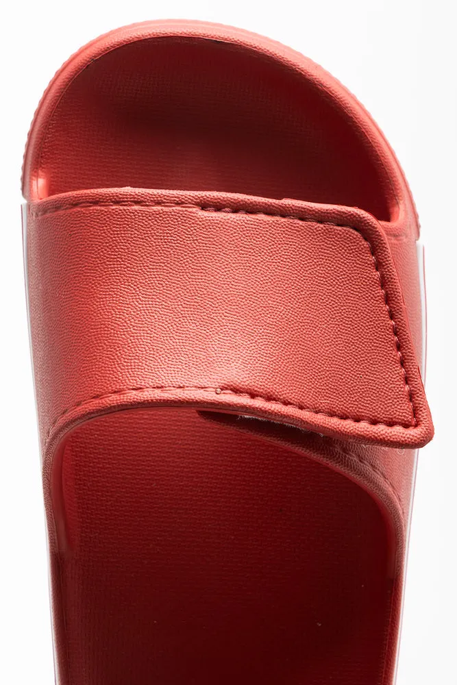 Velcro Slide Red Sandals 777
