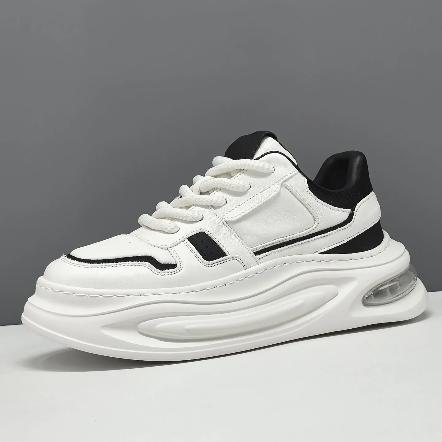 Shoes For Both Formal And Casual Wear Men's Fashion Quilted Leather Casual Sneakers