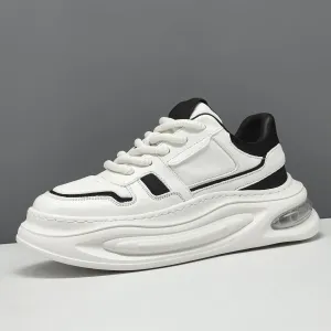 Shoes For Casual And Formal Both Men's Fashion Quilted Leather Casual Sneakers