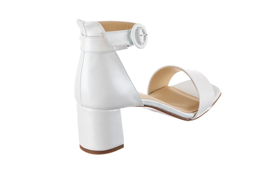 Via Scandal White Sandals Wedge