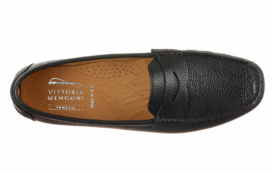 Vm Sonia Black Lug Sole Penny Loafers