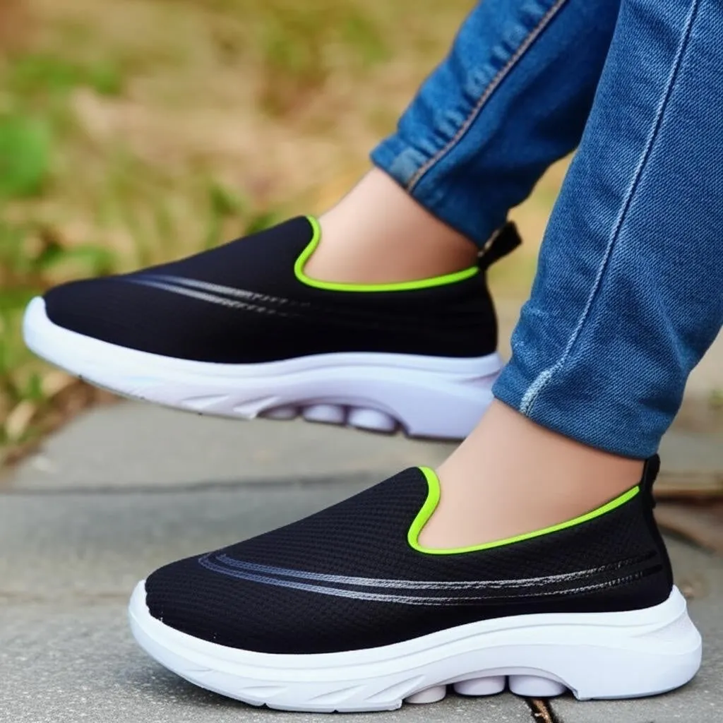 W017 comfy walk Highlighter Basketball Shoes