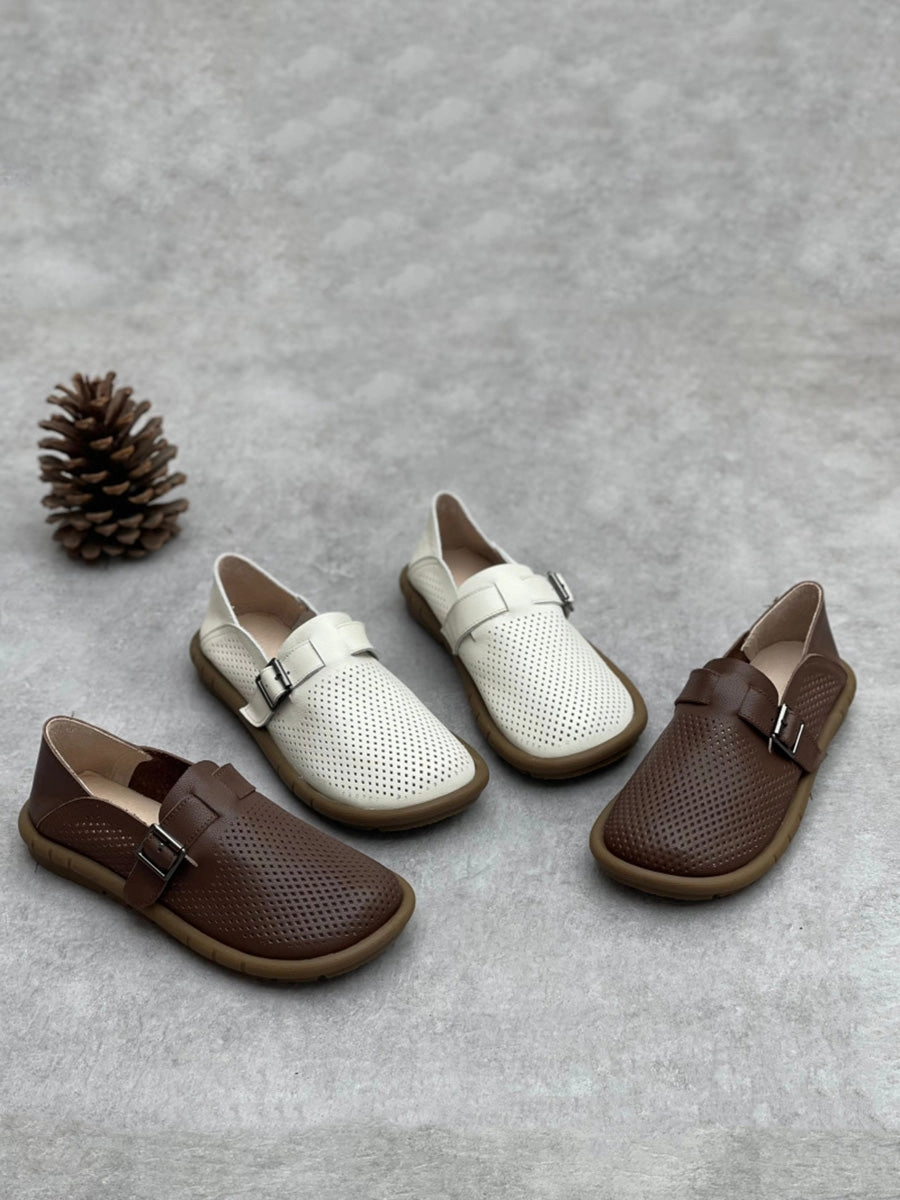 Barefoot Shoes Flats Women Summer Vintage Soft Leather Flat Shoes CC005