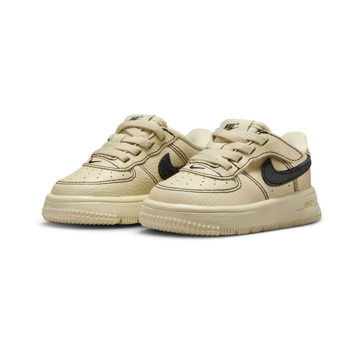 Nike Force 1 Low LV8 EasyOn 'Light Khaki & Black' Baby/Toddler Shoes Nike Maximum Cushioning Shoes