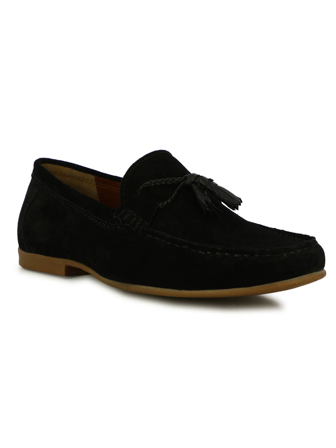 Scott Men's Black Suede Tassel Loafers Bass Shoes Penny Loafers
