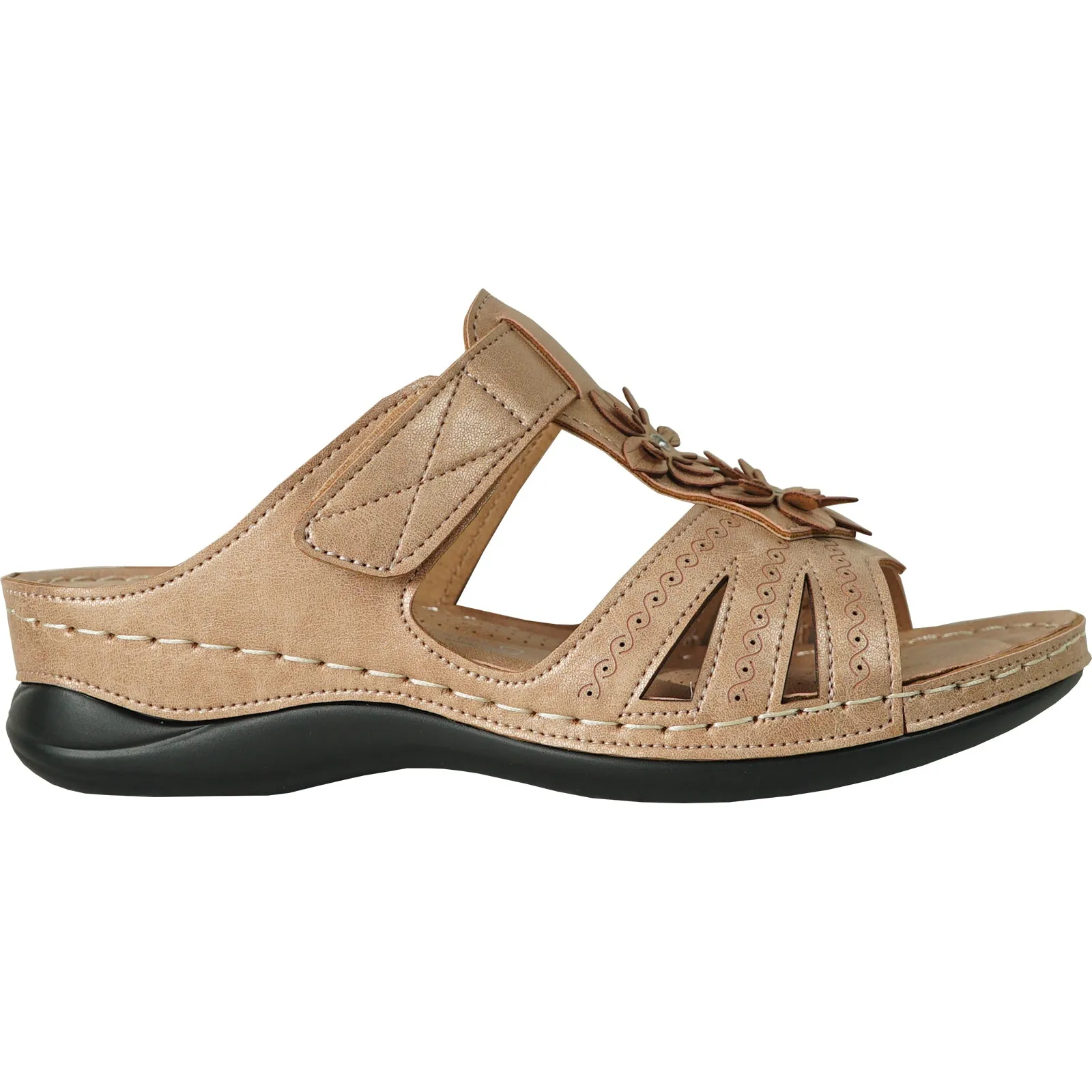 Viakix Sandals VANGELO Women Sandal CATHY-3 Wedge Sandal Champagne