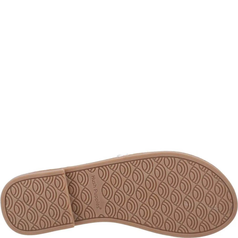 Flat Professional Shoes White Hetty Slide Sandals