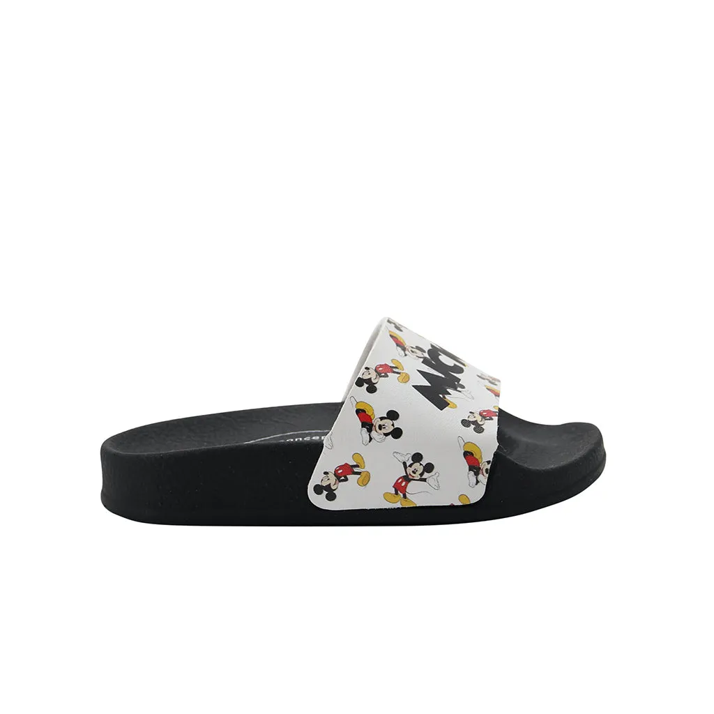 White Mickey Mouse Beach Slides Mochi Casual Shoes