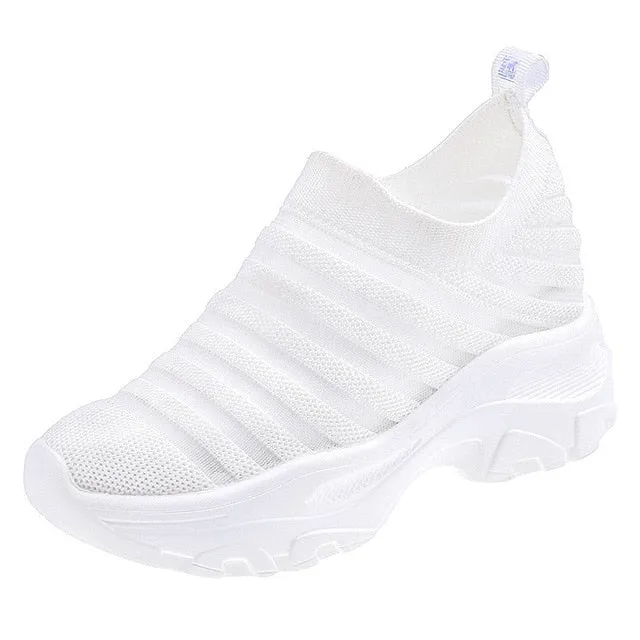 Flat Feet Running Shoes Reddit Woman Creepers  Platform Sneakers Women Breathable Flat Shoes