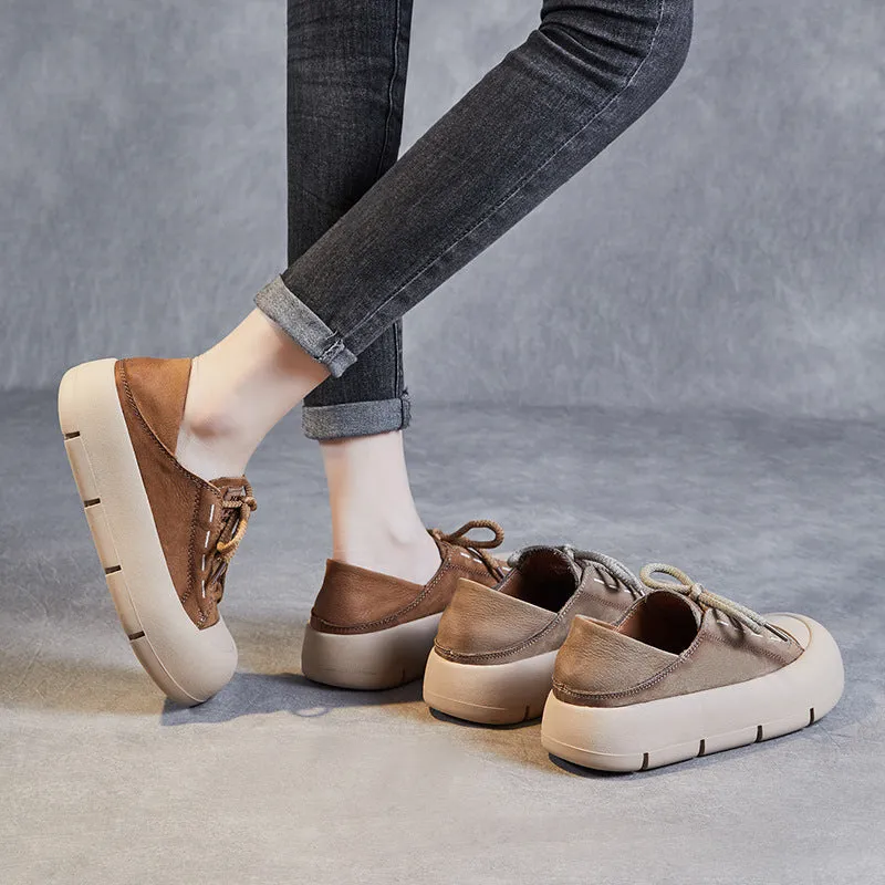 Women Fashion Minimalist Leather Flat Casual Shoes Best Running Shoes For Runners With Flat Feet