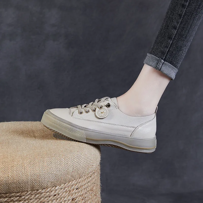 Women Fashion Minimalist Leather Flat Casual Shoes Shoes Cute Flats