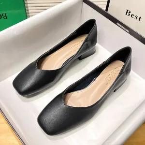 Women Fashion Solid Cowhide Pumps Dress Shoes Laces On Dress Shoes