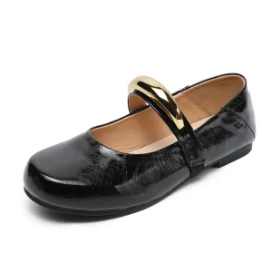 Women Plain Leather Flat Low Top Mary Jane Shoes Racing Shoes For Flat Feet