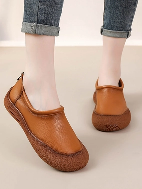 Women Autumn Casual Soft Leather Flat Shoes AS1007 Flats Shoes Outlet