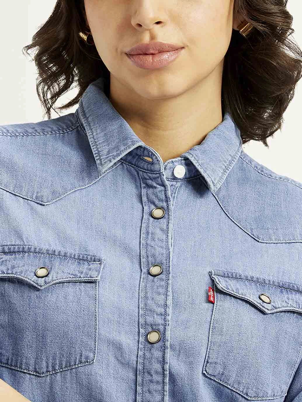 Women's Solid Regular Fit Denim Shirt Drivers Loafers