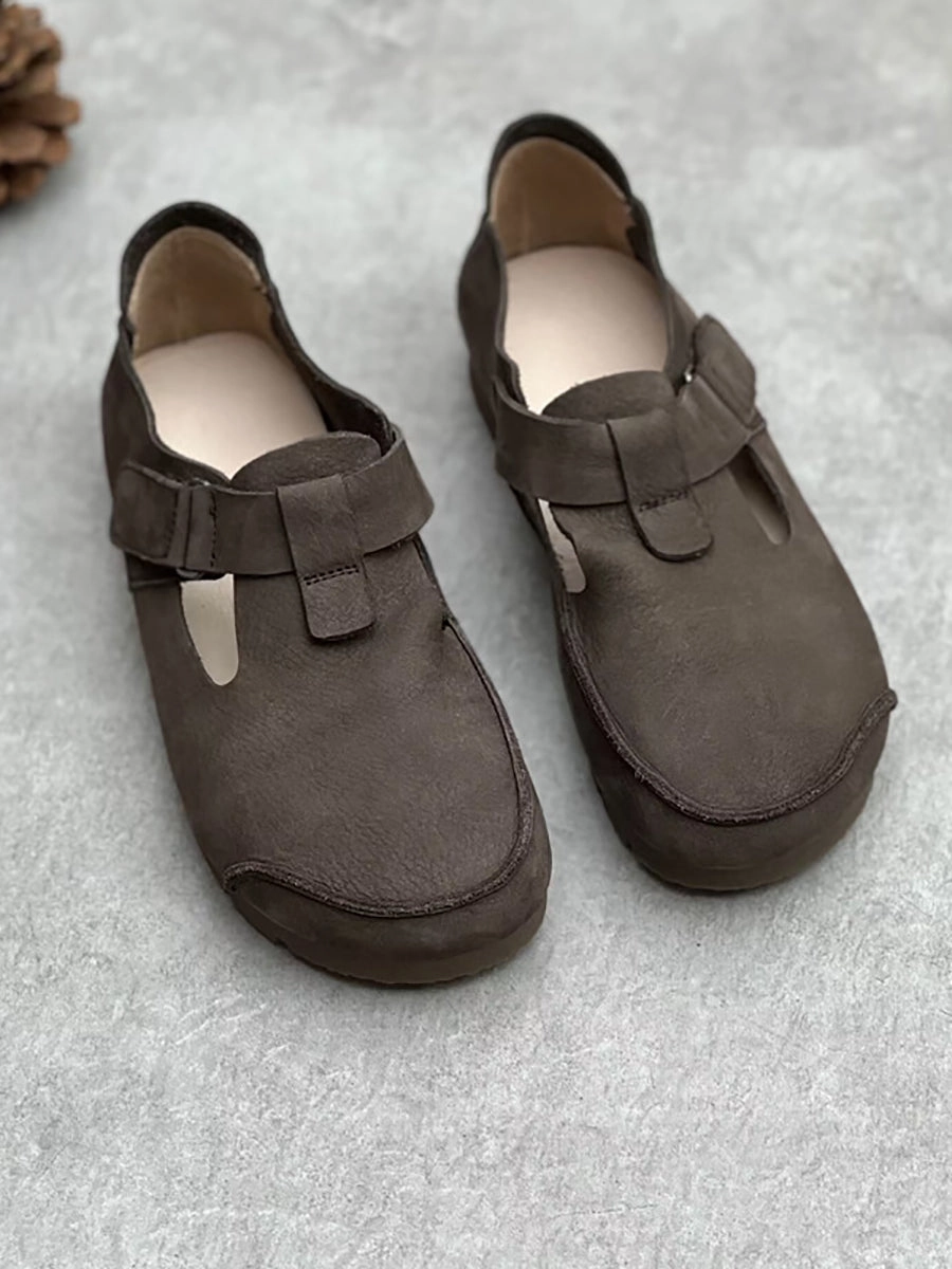 Cute Flat Wedding Shoes Women Summer Vintage Leather Flat Shoes II1052