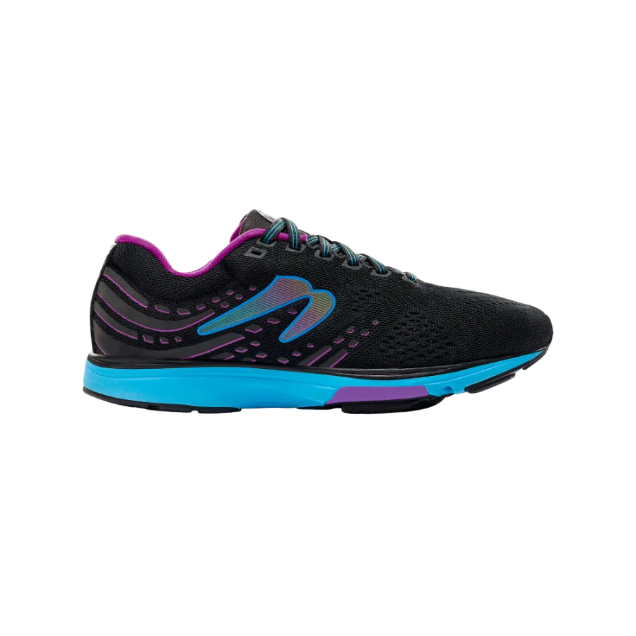 Women's Newton Running Fate 9 B, Ebony/Aqua, 7 B Medium Pink Running Shoes