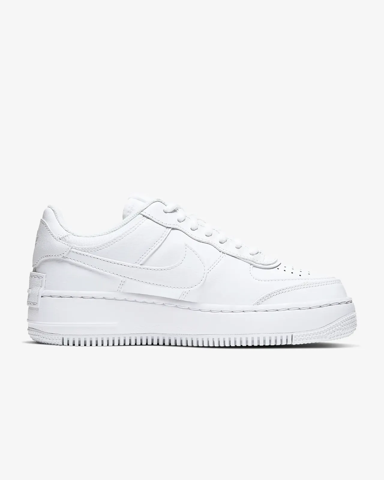 WOMENS NIKE AIR FORCE 1 SHADOW-WHITE/WHITE-CI0919-100 Picture Of A Nike Shoe