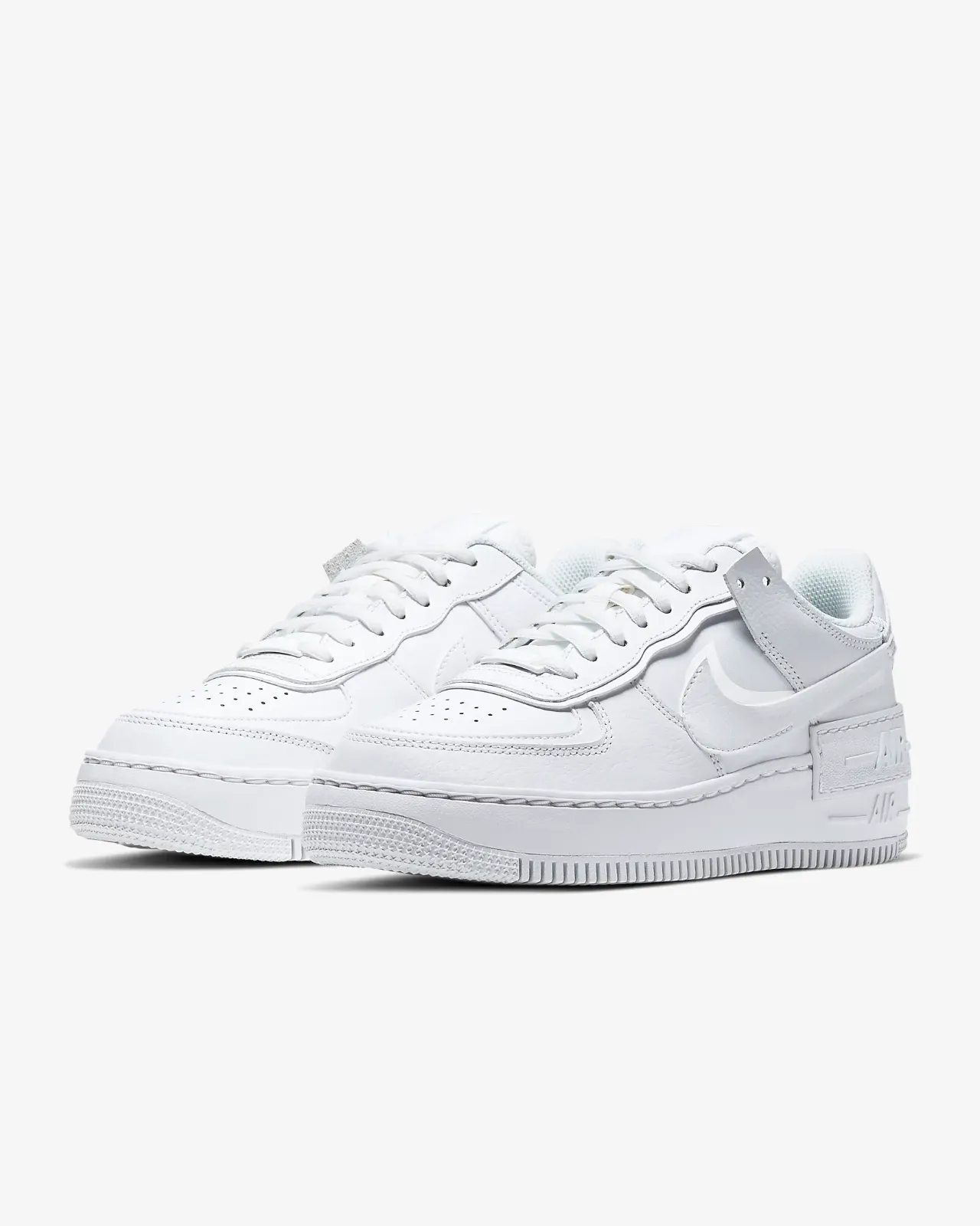 WOMENS NIKE AIR FORCE 1 SHADOW-WHITE/WHITE-CI0919-100 Nike Shoes Classic