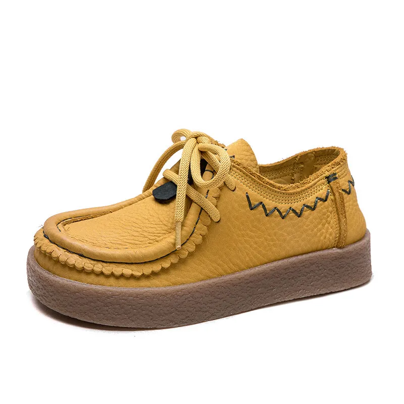 Best Running Shoes For And Wide Feet Women's Retro Leather Comfort Flat Casual Shoes