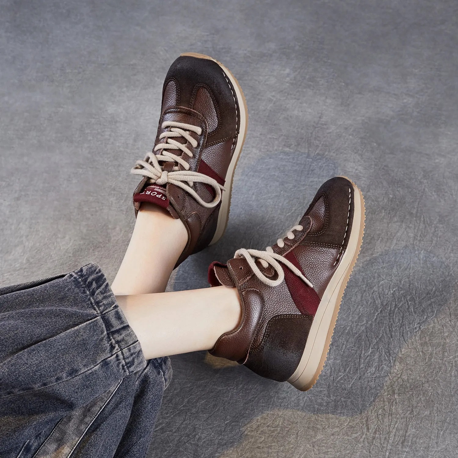 Women's Retro Quilted Leather High Top Casual Sneakers Shoe Clips For High Heels