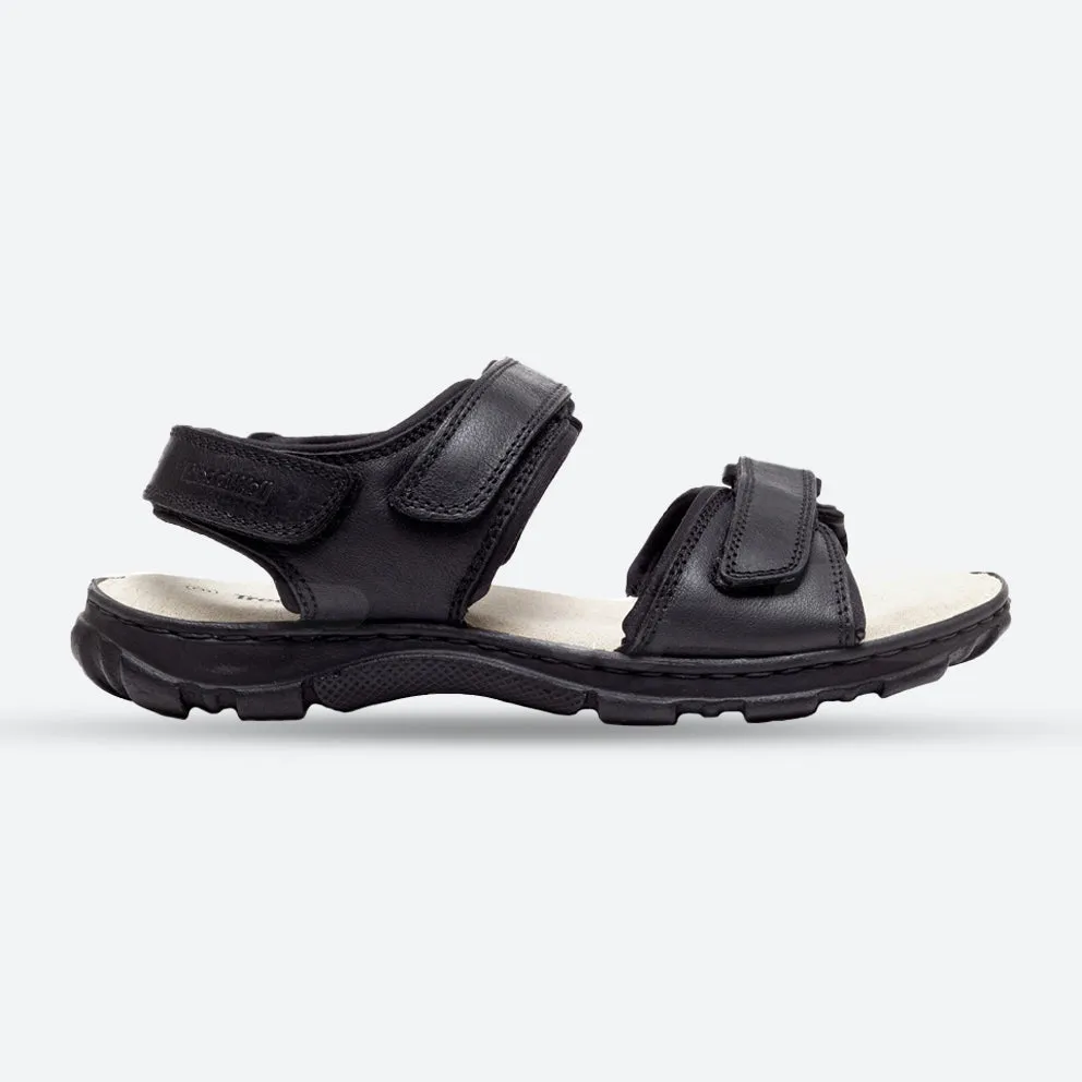 Slide Sandals Womens Wide Fit James Leather Sandals by Tredd Well